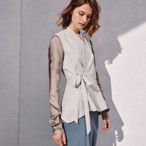 NWT Cream Colored Leather Rick Owen Lilies vest 8
